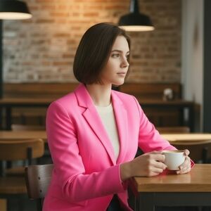 THALIAN Women's Orange Blazer SIZE 8